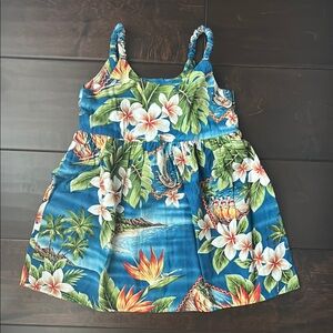 Hinalea Hawaiian Floral Tank Summer Sun Dress 24mo